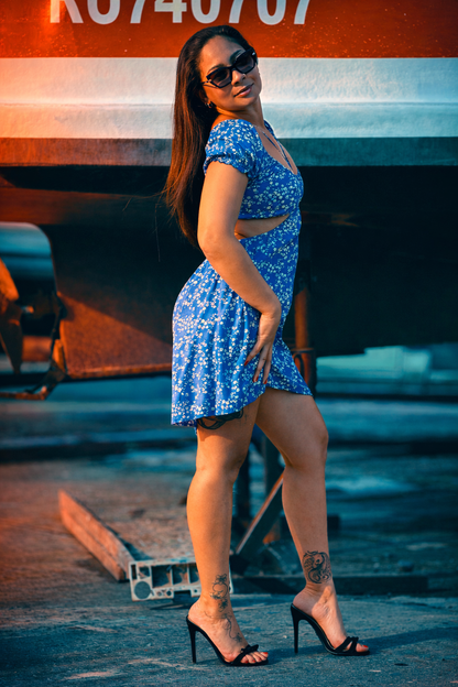 Robe Fleur d’Azur TAILLE UNIQUE