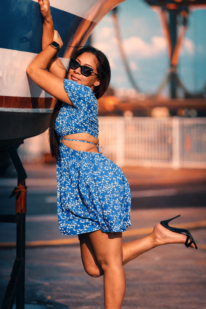 Robe Fleur d’Azur TAILLE UNIQUE