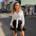 Chemise crop à nouer